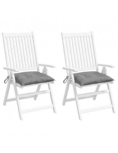 Cuscini per Sedia 2 pz Grigi 50x50x7 cm Tessuto Oxford