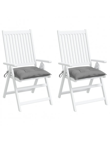 Cuscini per Sedia 2 pz Grigi 50x50x7 cm Tessuto Oxford