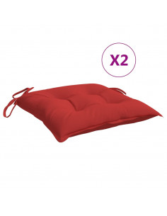 Cuscini per Pallet 2 pz Rossi 50x50x7 cm Tessuto Oxford 2