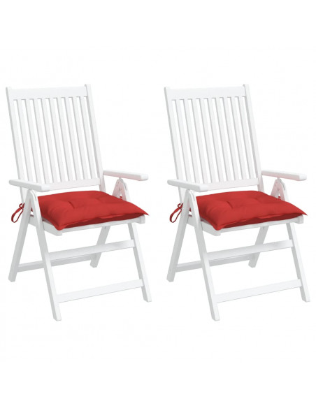 Cuscini per Pallet 2 pz Rossi 50x50x7 cm Tessuto Oxford