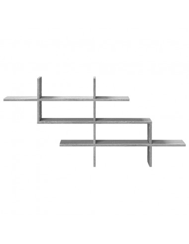 Mensola a Muro Grigio Sonoma 124,5x18x60,5 cm in Truciolato