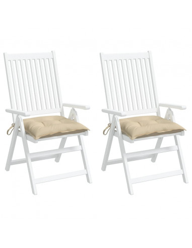 Cuscini per Pallet 2 pz Beige 50x50x7 cm Tessuto Oxford