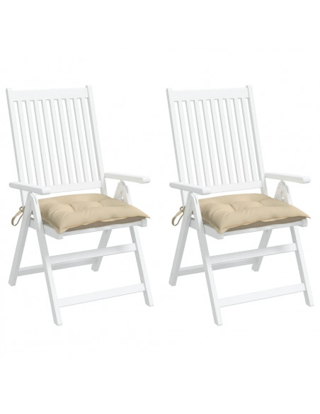Cuscini per Pallet 2 pz Beige 50x50x7 cm Tessuto Oxford