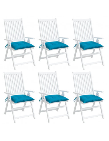 Cuscini per Pallet 6 pz Azzurri 50x50x7 cm in Tessuto Oxford