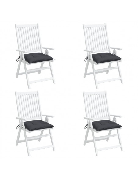 Cuscini per Sedia 4 pz Antracite 50x50x7 cm Tessuto Oxford