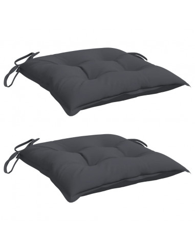 Cuscini per Sedia 2 pz Antracite 50x50x7 cm Tessuto Oxford