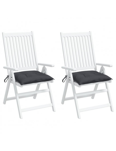 Cuscini per Sedia 2 pz Antracite 50x50x7 cm Tessuto Oxford