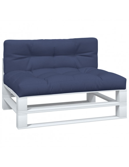Cuscini per Pallet 2 pz Blu Marino in Tessuto