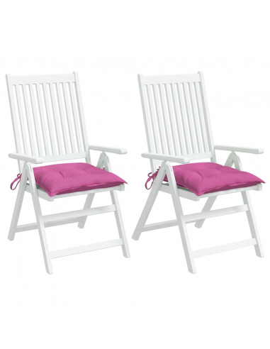 Cuscini per Sedia 2pz Rosa 40x40x7 cm Tessuto