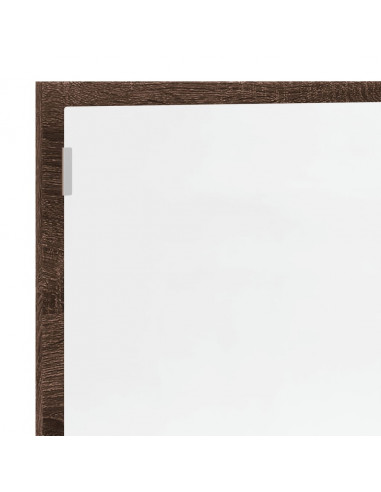 Specchio da Bagno LED Rovere Marrone 100x8,5x37cm in Truciolato