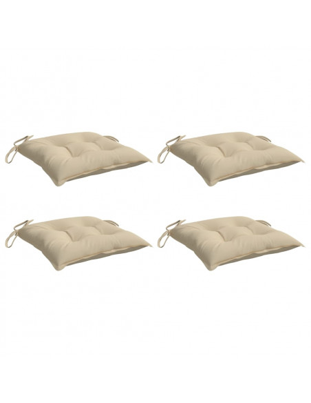 Cuscini per Pallet 4 pz Beige 50x50x7 cm Tessuto Oxford