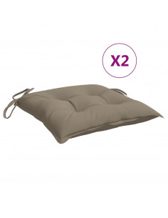 Cuscini per Pallet 2 pz Tortora 50x50x7 cm Tessuto Oxford 2