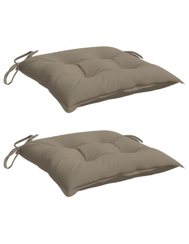 Cuscini per Pallet 2 pz Tortora 50x50x7 cm Tessuto Oxford