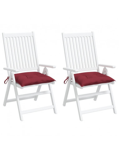 Cuscini per Pallet 2 pz Rosso Vino 50x50x7 cm Tessuto Oxford