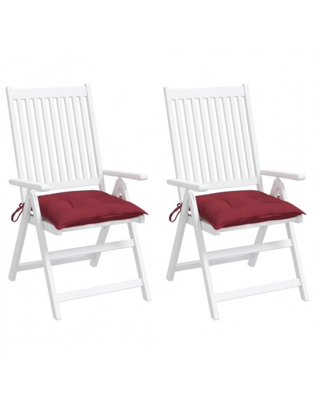 Cuscini per Pallet 2 pz Rosso Vino 50x50x7 cm Tessuto Oxford