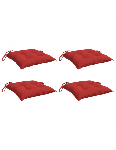 Cuscini per Pallet 4 pz Rossi 50x50x7 cm Tessuto Oxford