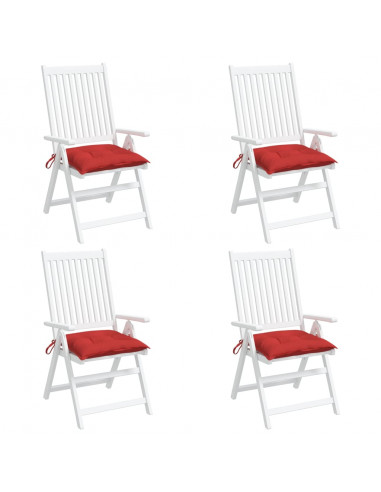 Cuscini per Pallet 4 pz Rossi 50x50x7 cm Tessuto Oxford