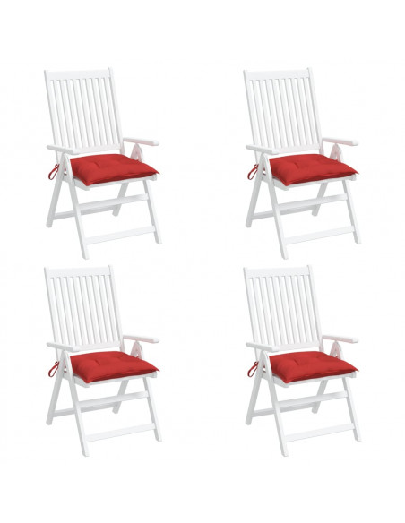 Cuscini per Pallet 4 pz Rossi 50x50x7 cm Tessuto Oxford
