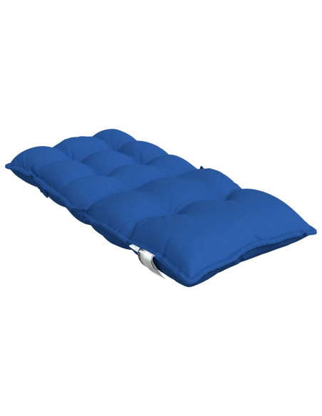 Cuscini Sedia con Schienale Basso 2 pz Blu Reale Tessuto Oxford