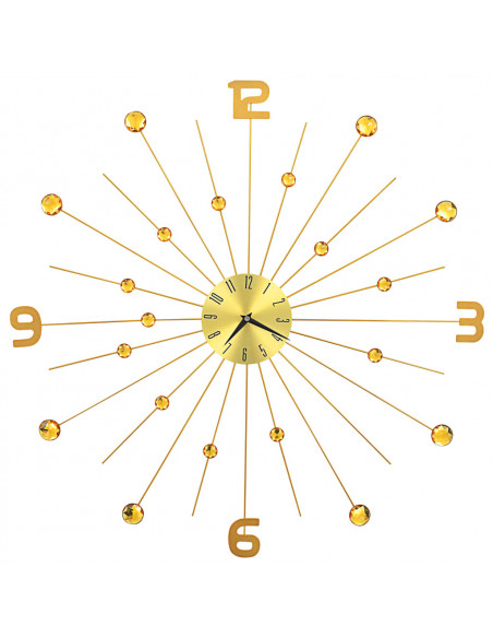 Orologio da Parete in Metallo 70 cm Dorato
