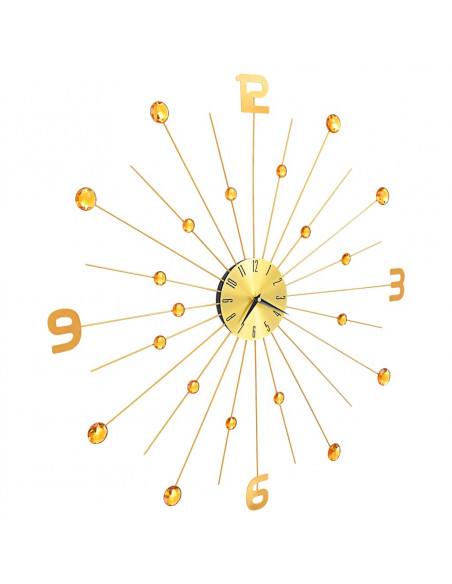 Orologio da Parete in Metallo 70 cm Dorato