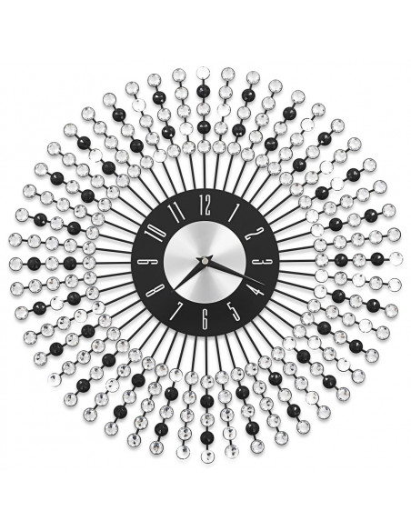 Orologio da Parete in Metallo 43 cm Nero