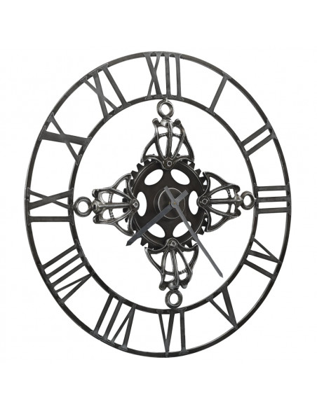Orologio da Parete Argento 78 cm in Metallo