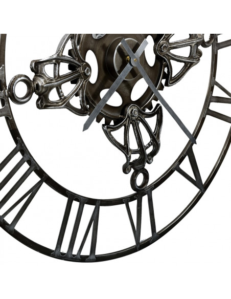 Orologio da Parete Argento 78 cm in Metallo