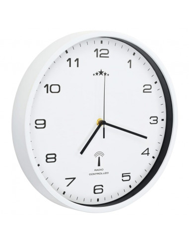 Orologio a Parete Radiocontrollato Movimento Quarzo 31cm Bianco