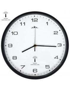 Orologio a Parete Radiocontrollato al Quarzo 31cm Bianco e Nero 2