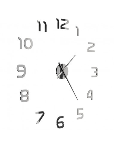 Orologio da Parete 3D in Stile Moderno 100cm XXL Argento