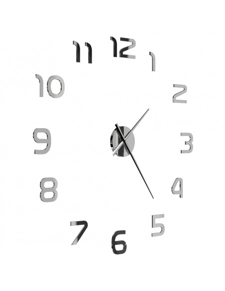 Orologio da Parete 3D in Stile Moderno 100cm XXL Argento