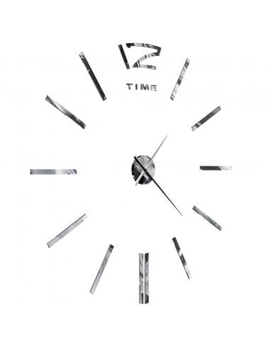 Orologio da Parete 3D in Stile Moderno 100cm XXL Argento
