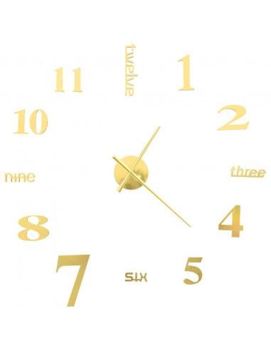 Orologio da Parete 3D in Stile Moderno 100cm XXL Oro