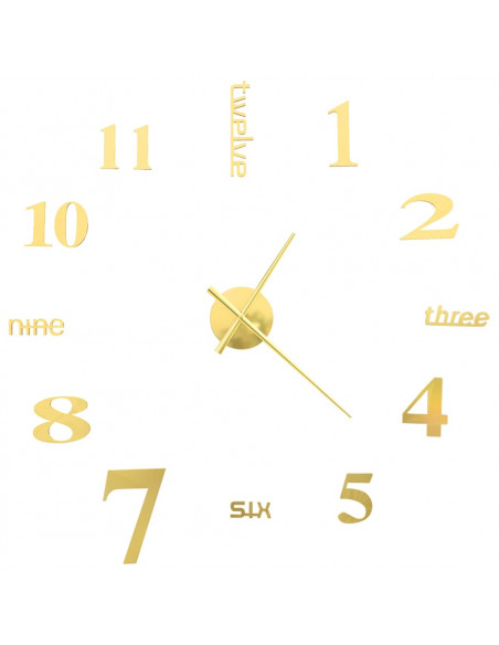 Orologio da Parete 3D in Stile Moderno 100cm XXL Oro