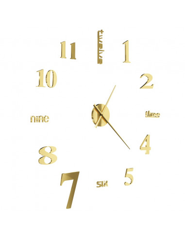 Orologio da Parete 3D in Stile Moderno 100cm XXL Oro