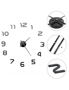 Orologio da Parete 3D in Stile Moderno 100cm XXL Nero 2