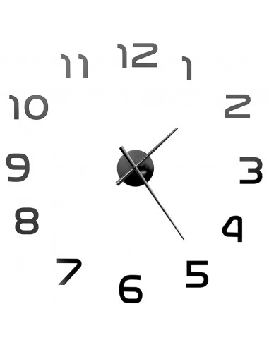 Orologio da Parete 3D in Stile Moderno 100cm XXL Nero
