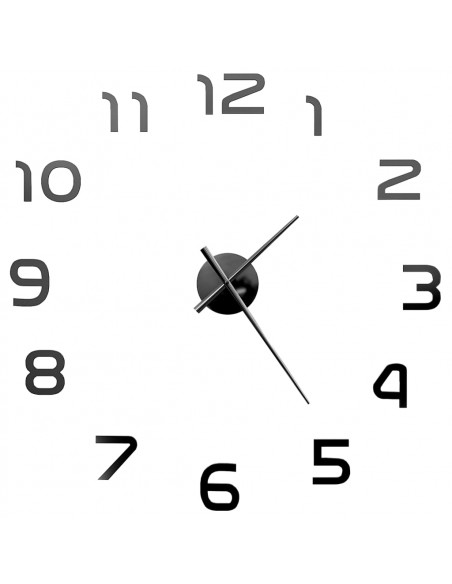 Orologio da Parete 3D in Stile Moderno 100cm XXL Nero