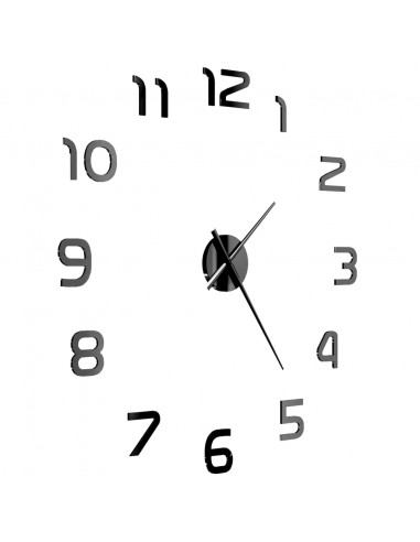 Orologio da Parete 3D in Stile Moderno 100cm XXL Nero