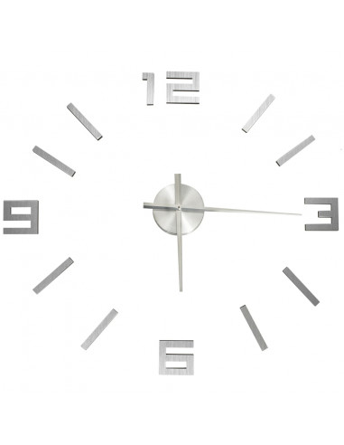 Orologio da Parete 3D Design Moderno Argento 100 cm XXL