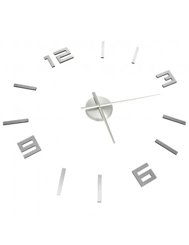 Orologio da Parete 3D Design Moderno Argento 100 cm XXL