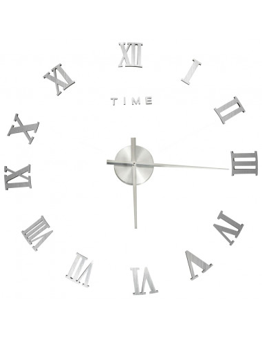 Orologio da Parete 3D Design Moderno Argento 100 cm XXL