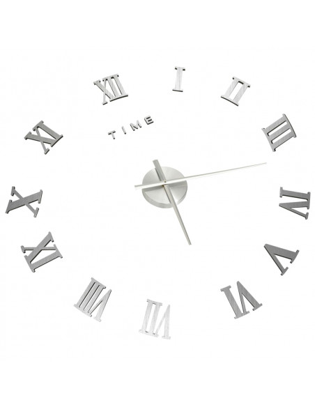 Orologio da Parete 3D Design Moderno Argento 100 cm XXL