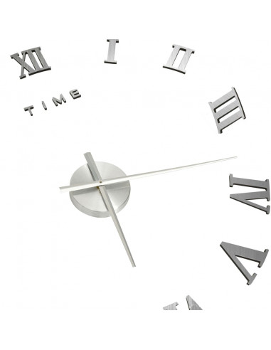 Orologio da Parete 3D Design Moderno Argento 100 cm XXL