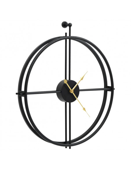 Orologio da Parete Nero 52 cm in Ferro