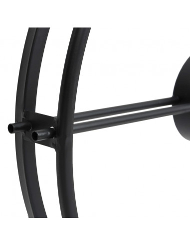 Orologio da Parete Nero 52 cm in Ferro