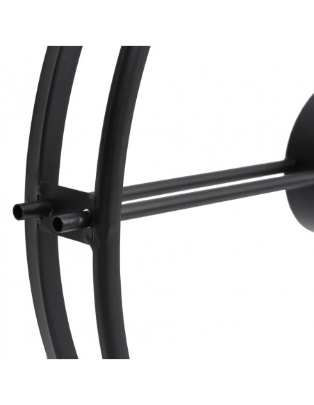 Orologio da Parete Nero 52 cm in Ferro