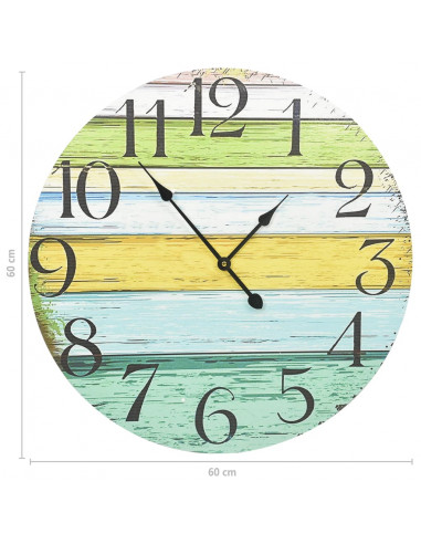 Orologio da Parete Multicolore 60 cm in MDF