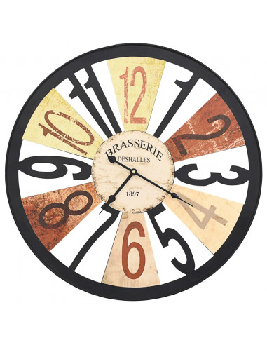 Orologio da Parete in Metallo 60 cm Multicolore
